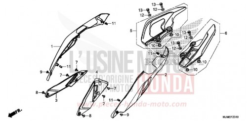 REAR COWL/HEAT GUARD VFR800XF de 2015